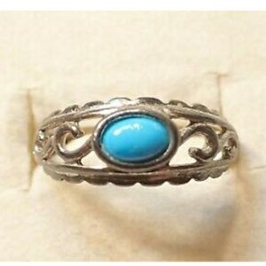 Native American Sterling Silver Turquoise Ring